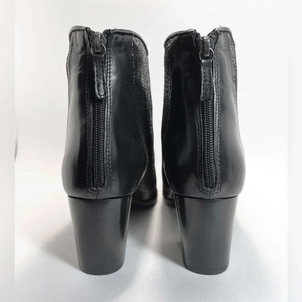 NWOT Homers Artisan Metallic Leather Ankle Boots Size 12M‎ (EU 43) Made in Spain